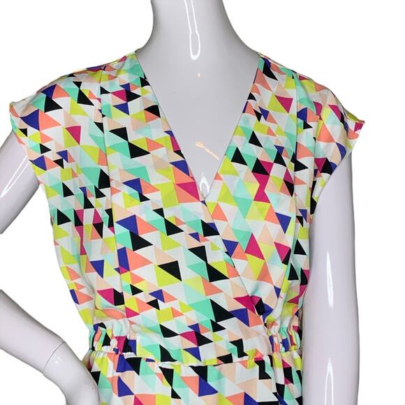 Attention Women Top Slit Sleeve Multicolor Size S Elastic Waist - Picture 2 of 9